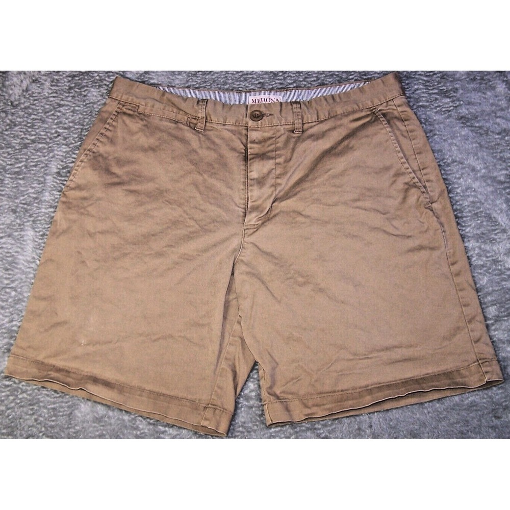 Merona Shorts Women's 32X7 Tan Mom Walking Longer Length 4 Pocket Khaki